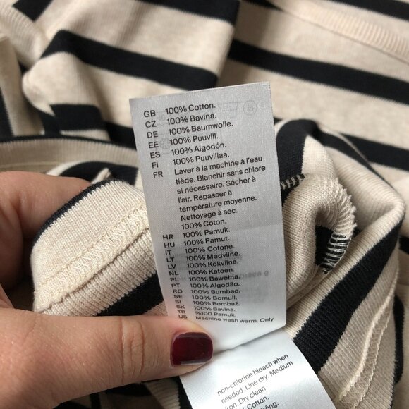 COS Striped Boat-Neck Knit Top - NWOT - Picture 6 of 9